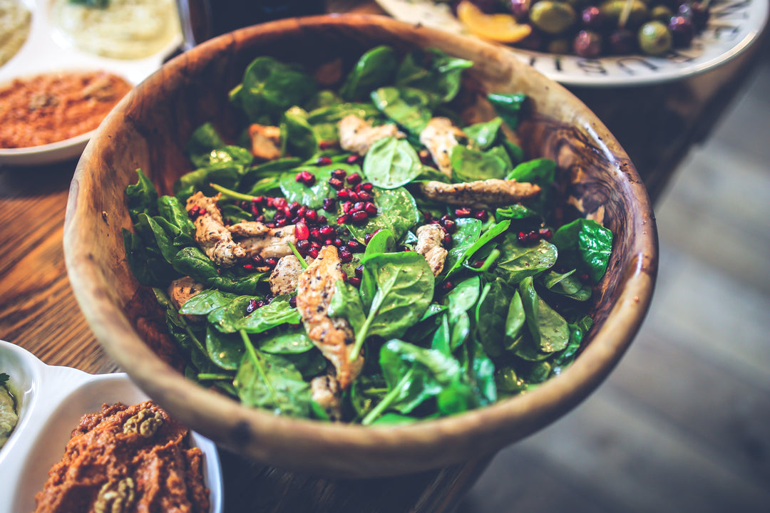 Spinach rich in Vitamin B9 Folate