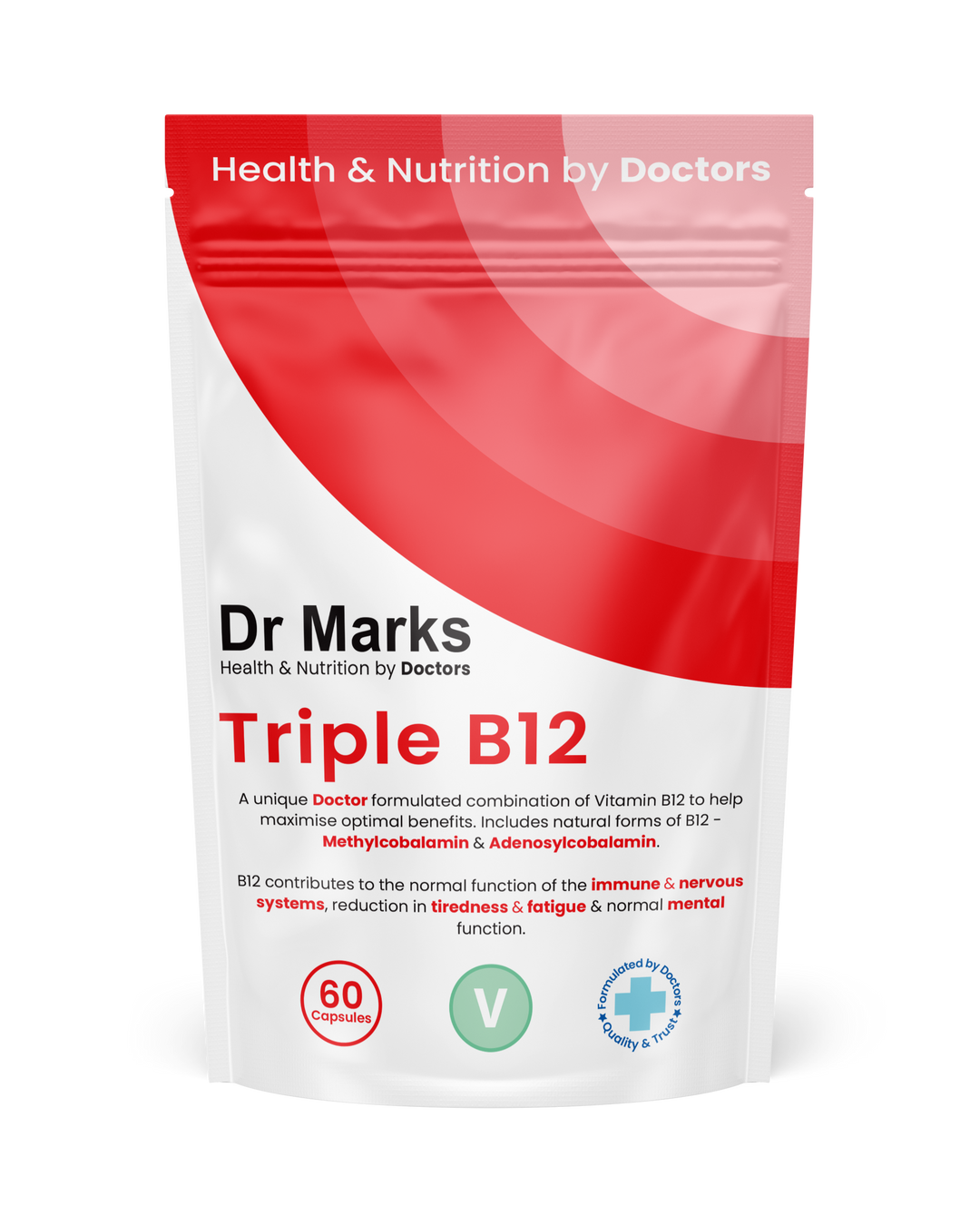 Dr Marks Triple B12 Vitamin 3-form complex - front packaging