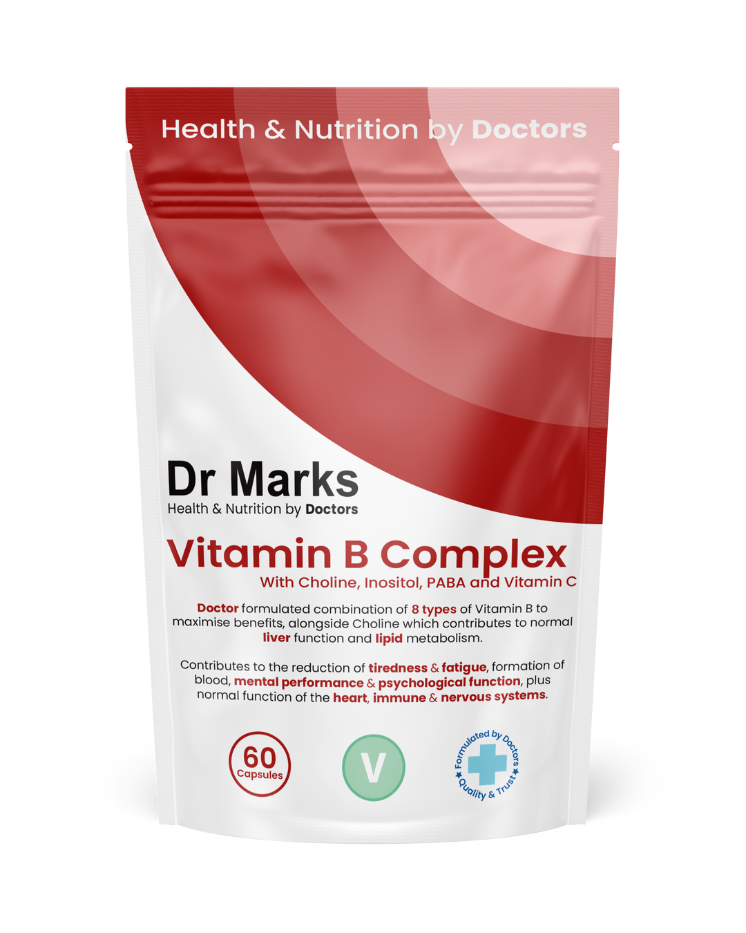 Dr Marks Vitamin B Complex complete 8-vitamin formula - front packaging
