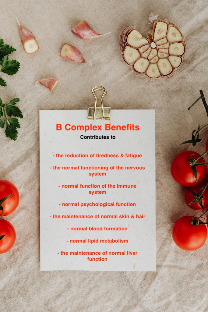 Vitamin B Complex benefits infographic - Dr Marks complete B vitamin formula