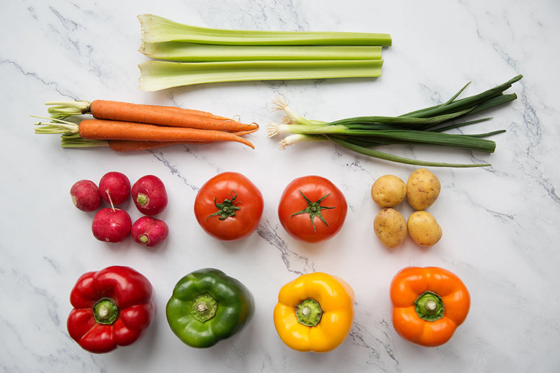 Fresh vegetables representing Dr Marks commitment to quality and safety in NHS-formulated supplements