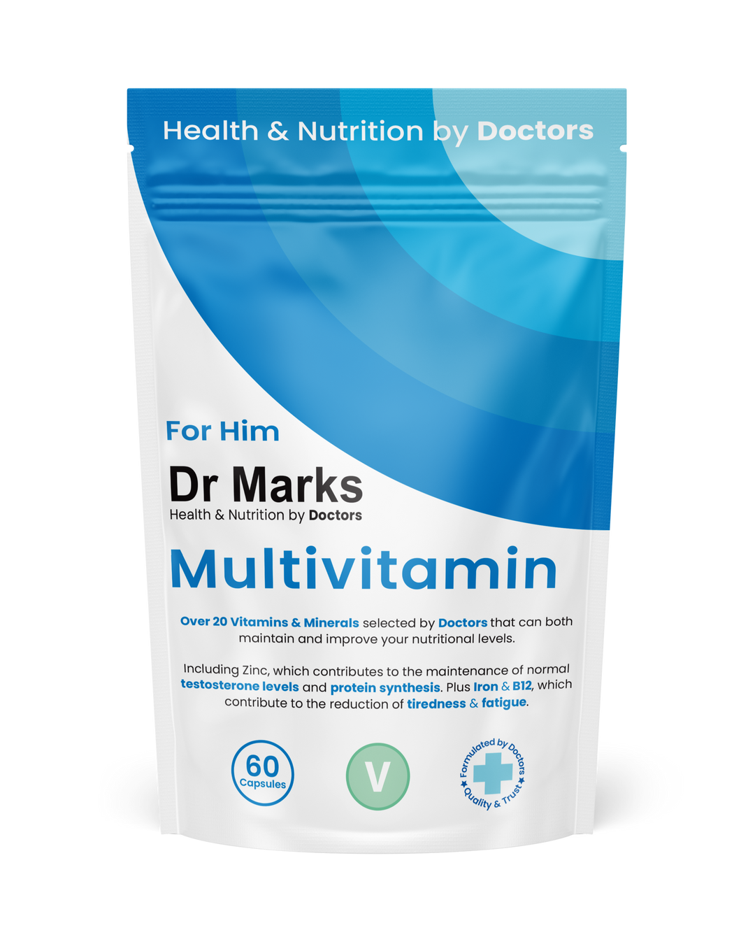 Dr Marks Men's Multivitamin - 60 daily capsules front packaging