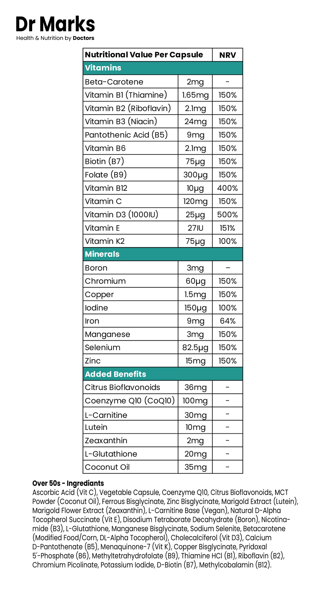 Over 50s Daily Multivitamin – Energy, Immunity &amp; Bone Support