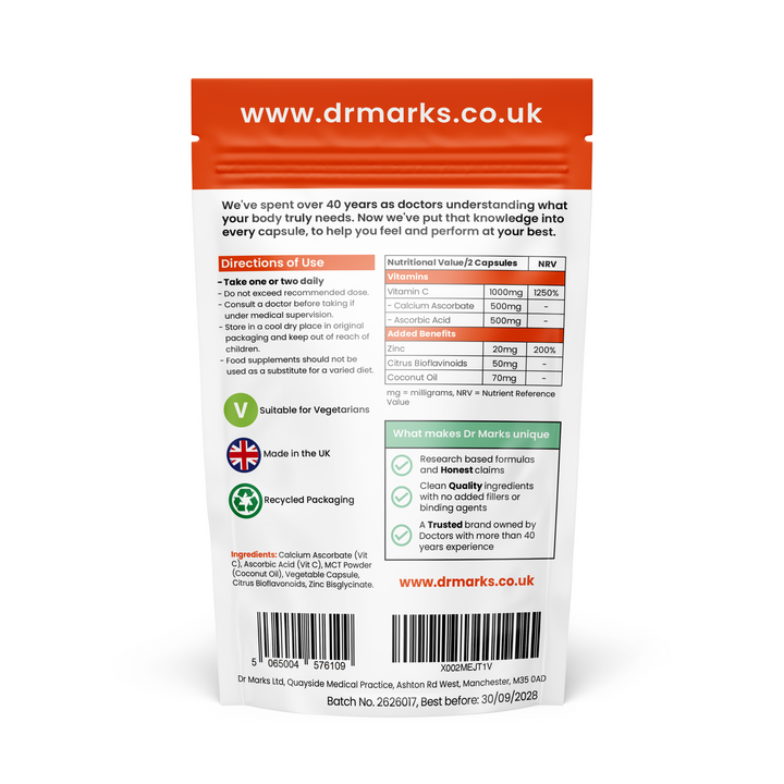 Dual Vitamin C | High Strength, Stomach Friendly, Daily Immune Support (NEW STOCK DUE BY EARLY SEPTEMBER)