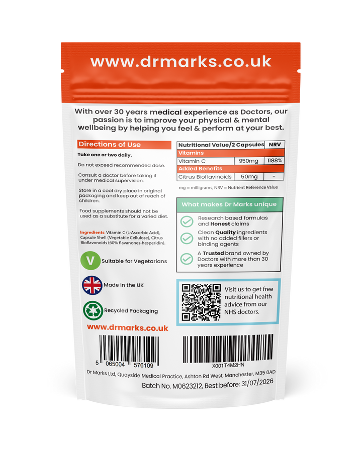 Dr Marks Vitamin C Supplement - supplement facts and nutritional information
