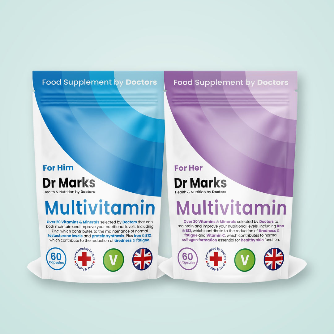 Dr Marks Couples Multivitamin Pack: Men's Daily Multivitamin and Women's Daily Multivitamin pouches