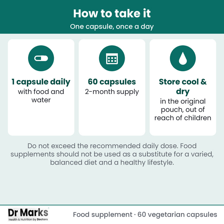 Dr Marks Over 50s Daily Multivitamin how to take daily directions