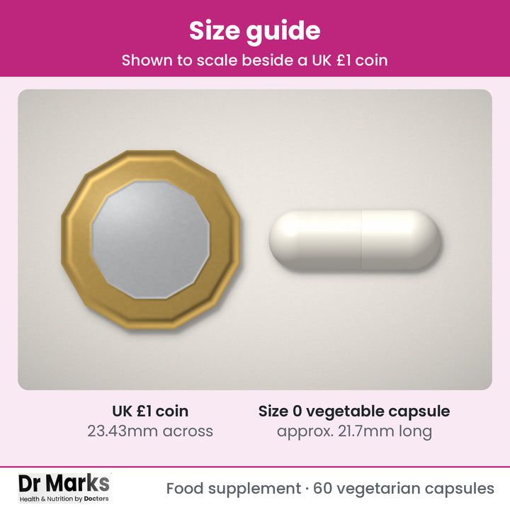 Dr Marks Pregnancy Multivitamin actual capsule size guide