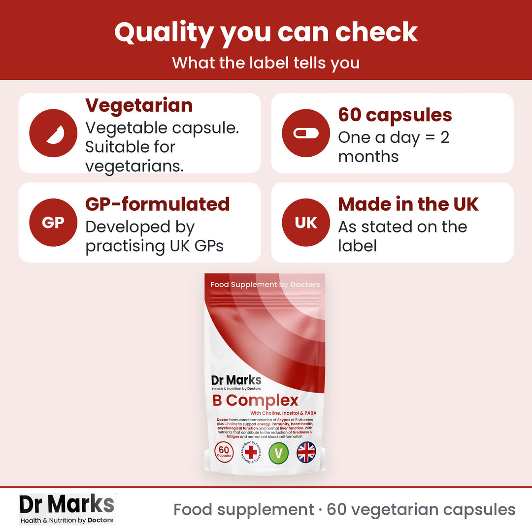 Dr Marks Vitamin B Complex UK GMP quality standards