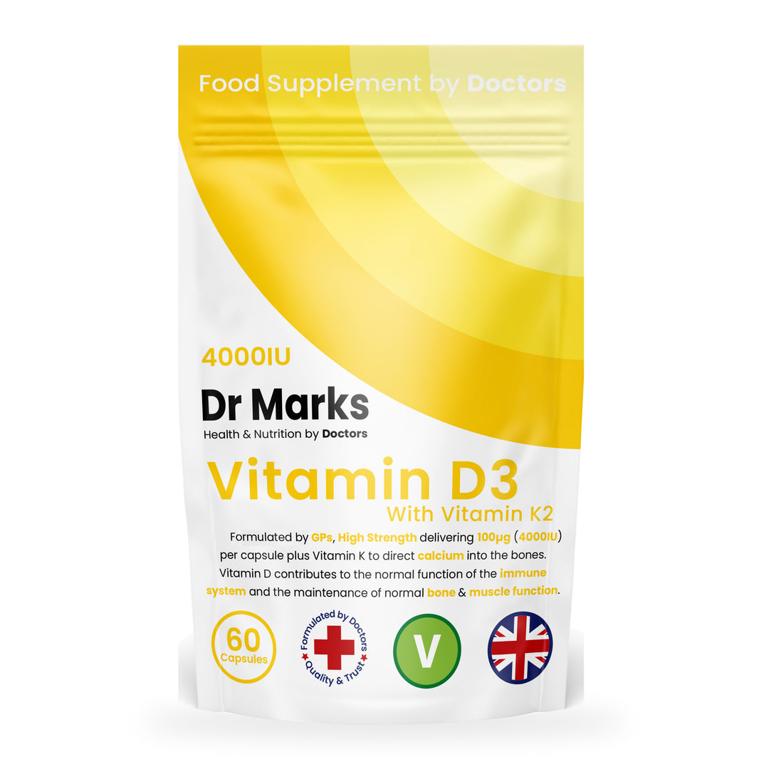 Dr Marks Vitamin D3 + K2 pouch front