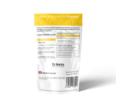 Vitamin D3 by Dr Marks - Back Packaging